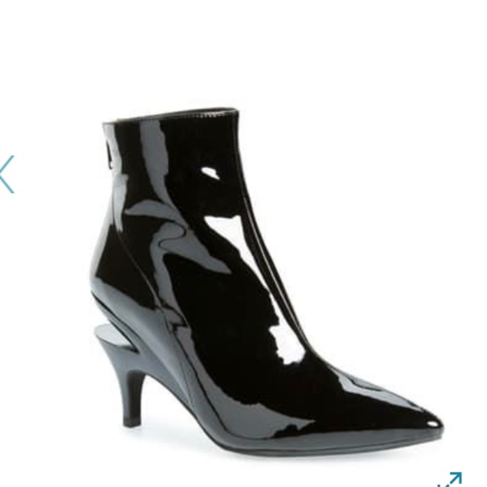 Jeffrey Campbell museum bootie patent leather